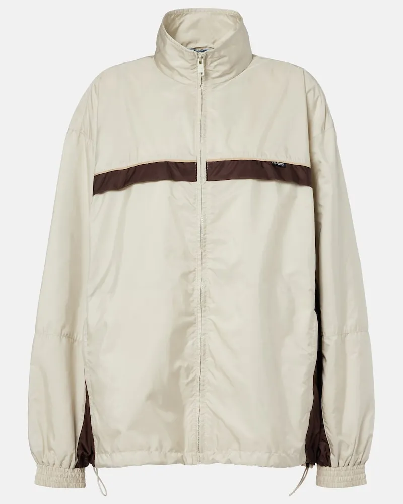 Prada Trainingsjacke aus Re-Nylon Beige