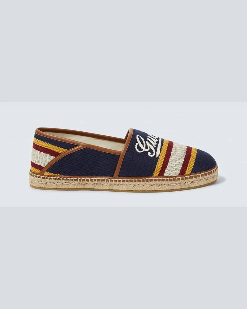 Gucci Espadrilles mit Leder Blau