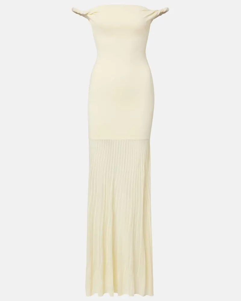 SIR Off-Shoulder-Maxikleid Elia Gelb