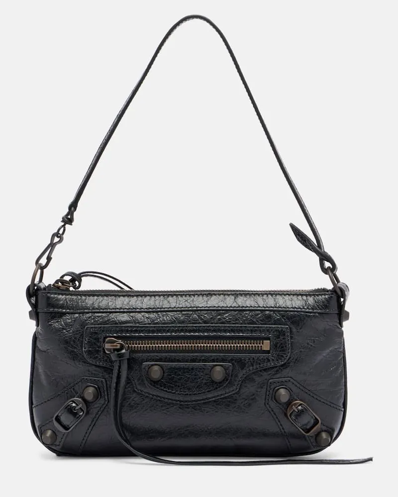 Balenciaga Schultertasche Le City aus Leder Schwarz