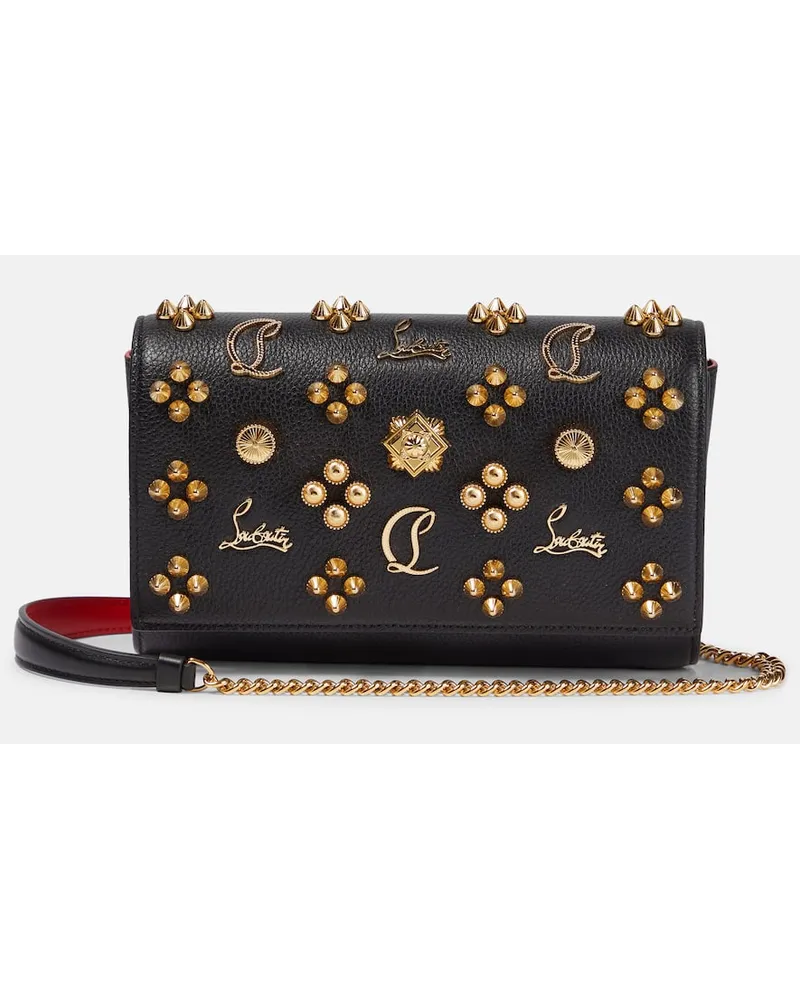 Christian Louboutin Clutch Paloma aus Leder Schwarz