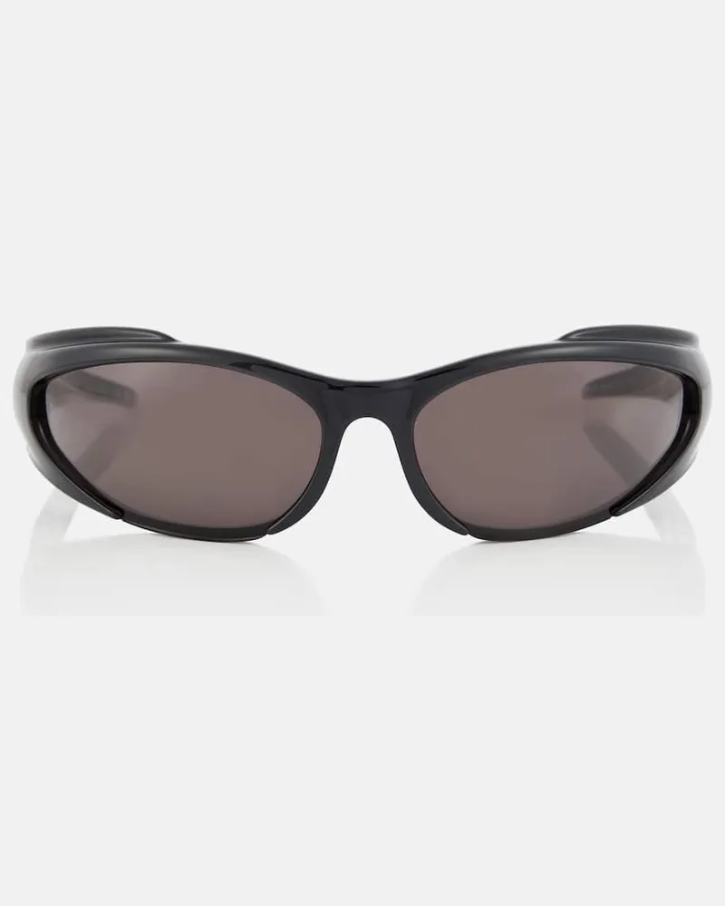 Balenciaga Ovale Sonnenbrille Schwarz