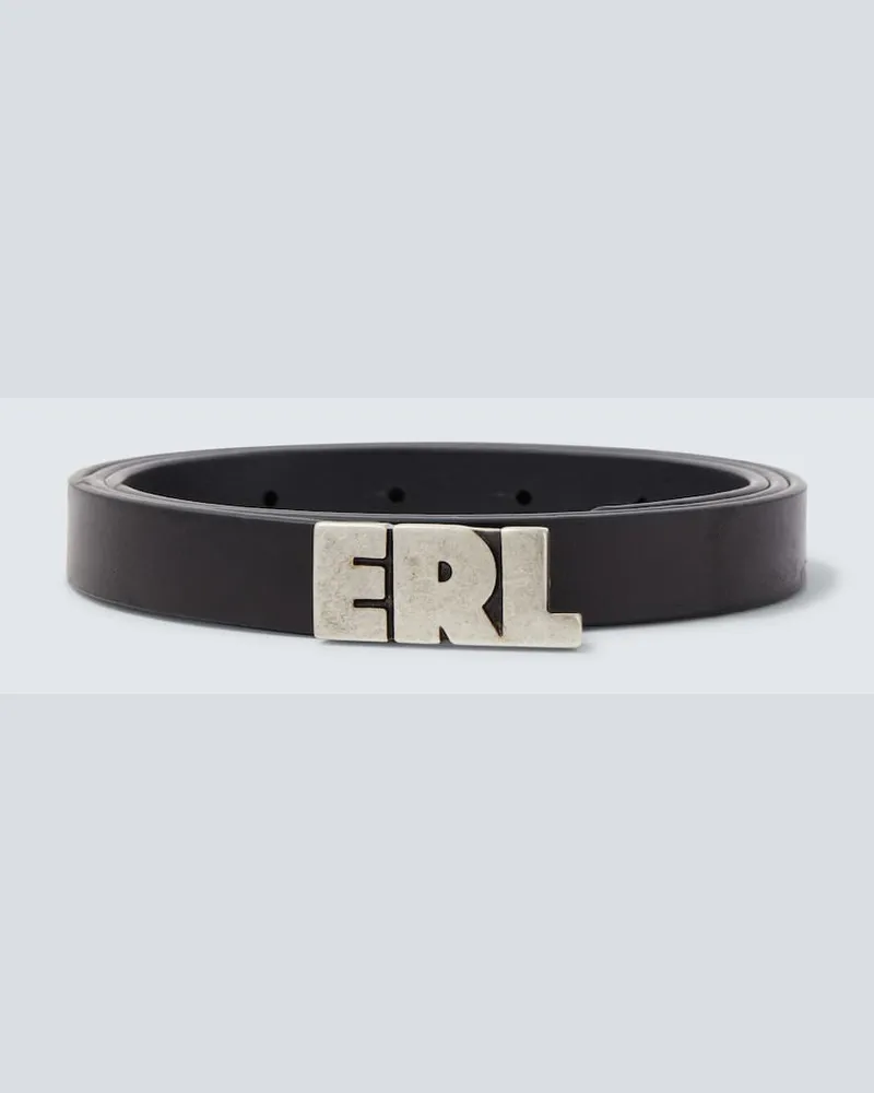 ERL Gürtel aus Leder Schwarz