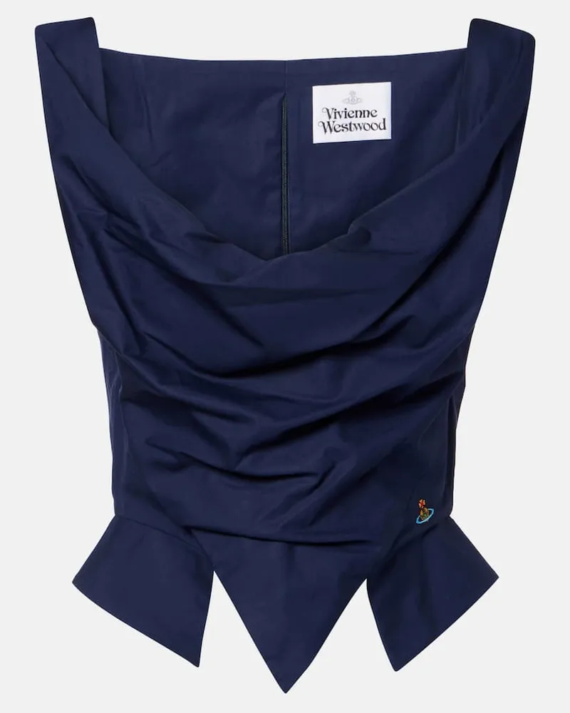 Vivienne Westwood Bustier-Top Sunday aus Baumwolle Blau