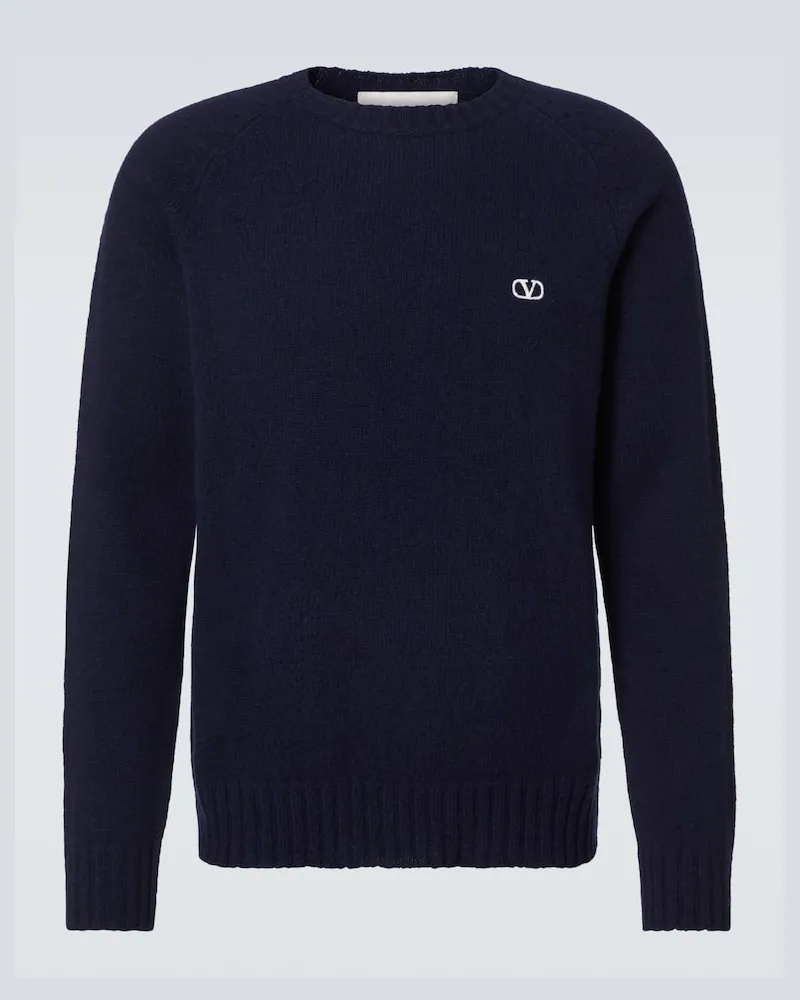 Valentino Garavani Pullover VLogo Signature aus Wolle Schwarz