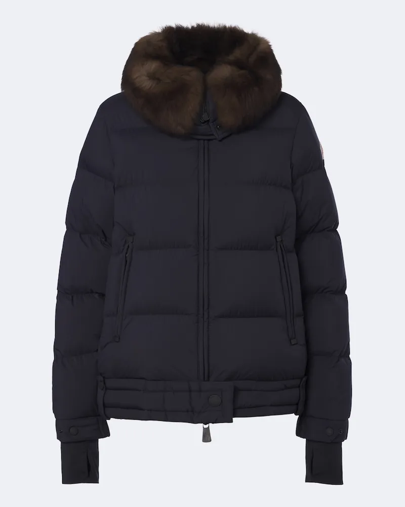 Moncler Skijacke Arrabas mit Shearling Blau
