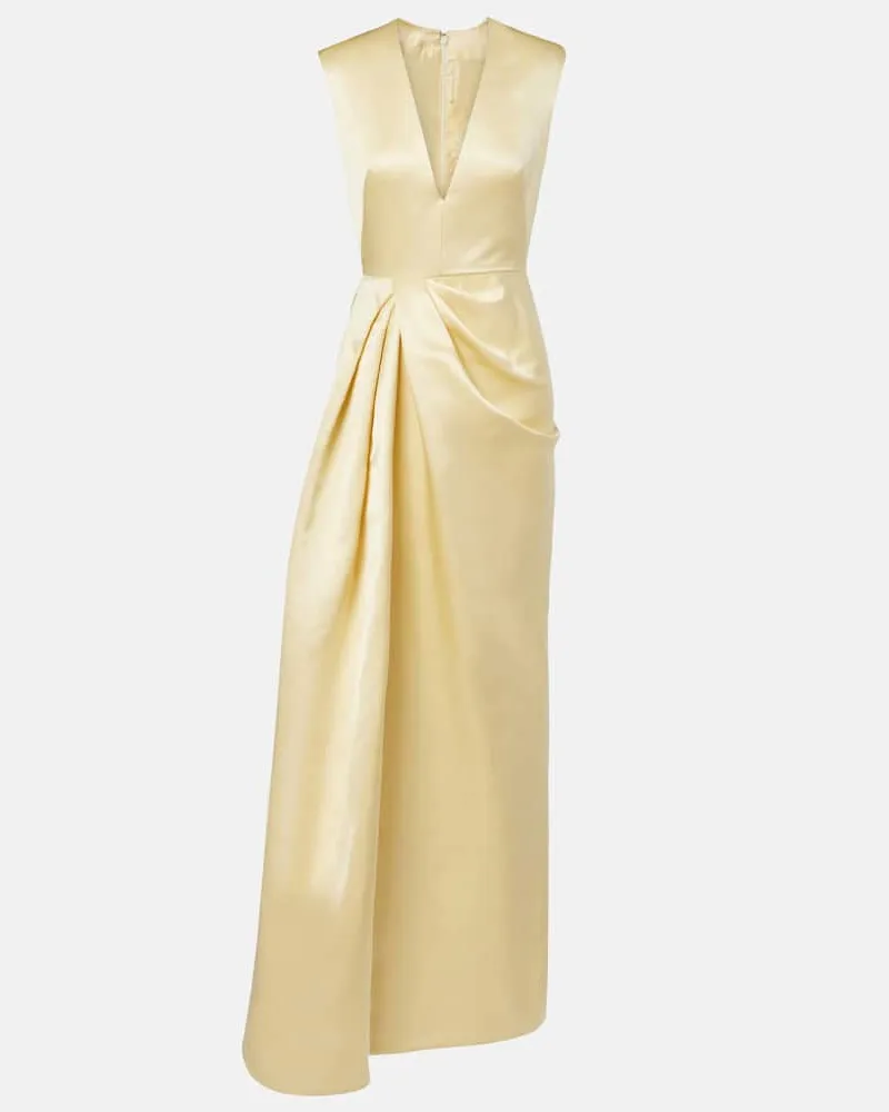 Givenchy Robe aus Seidensatin Gelb