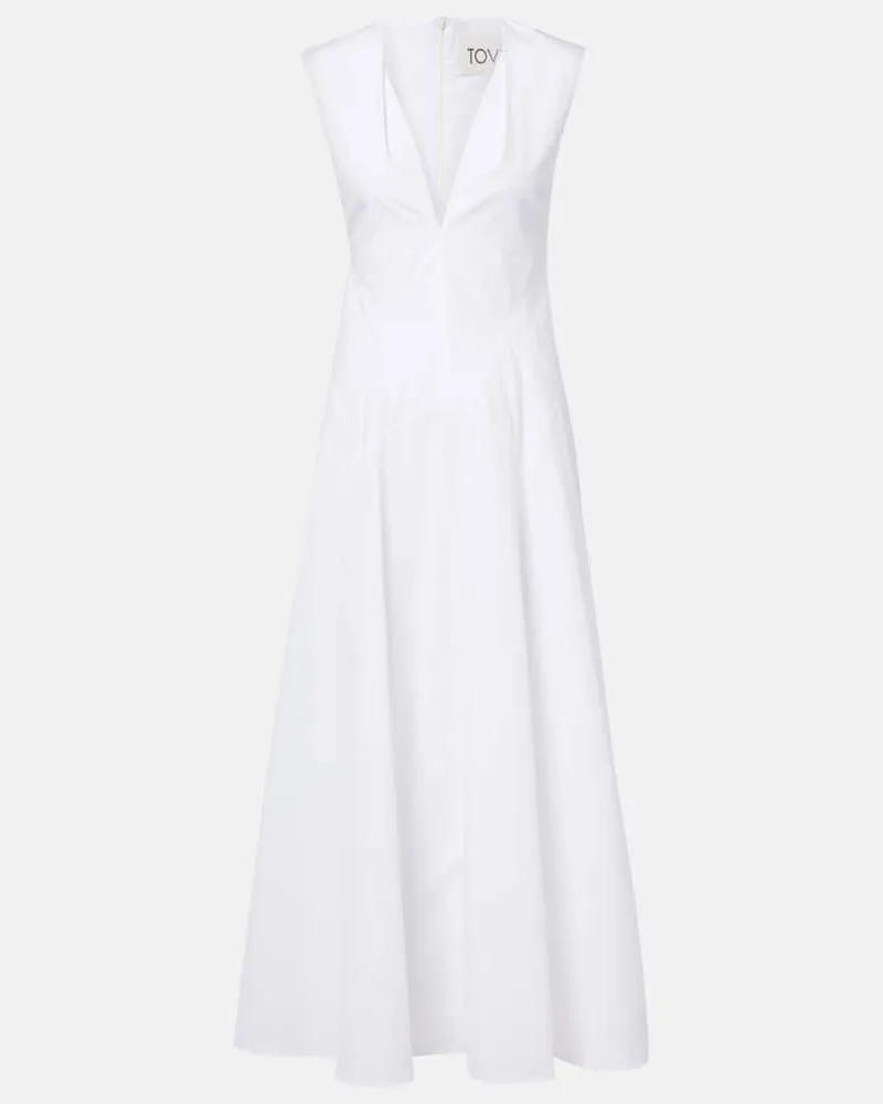 TOVE Midikleid Anisa aus Baumwolle Weiß