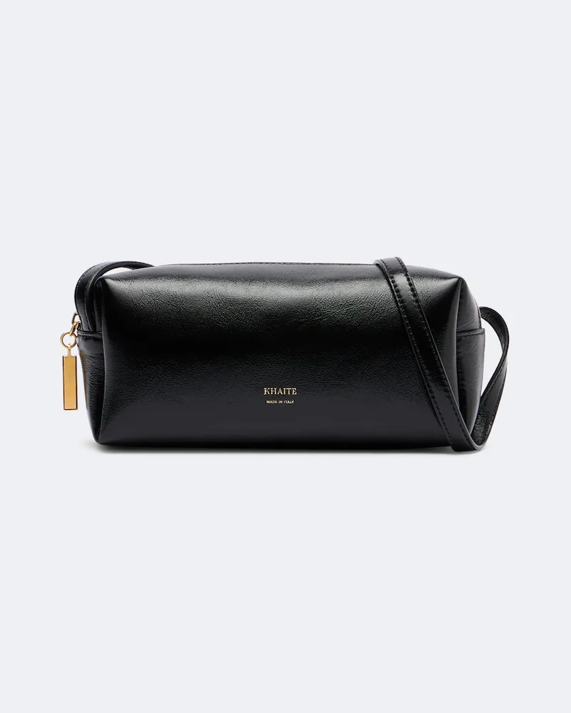 KHAITE Schultertasche Kye Mini aus Leder Schwarz