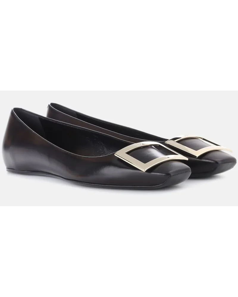 Roger Vivier Ballerinas Belle Vivier aus Leder Schwarz