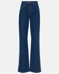 Gucci High-Rise Straight Jeans Blau