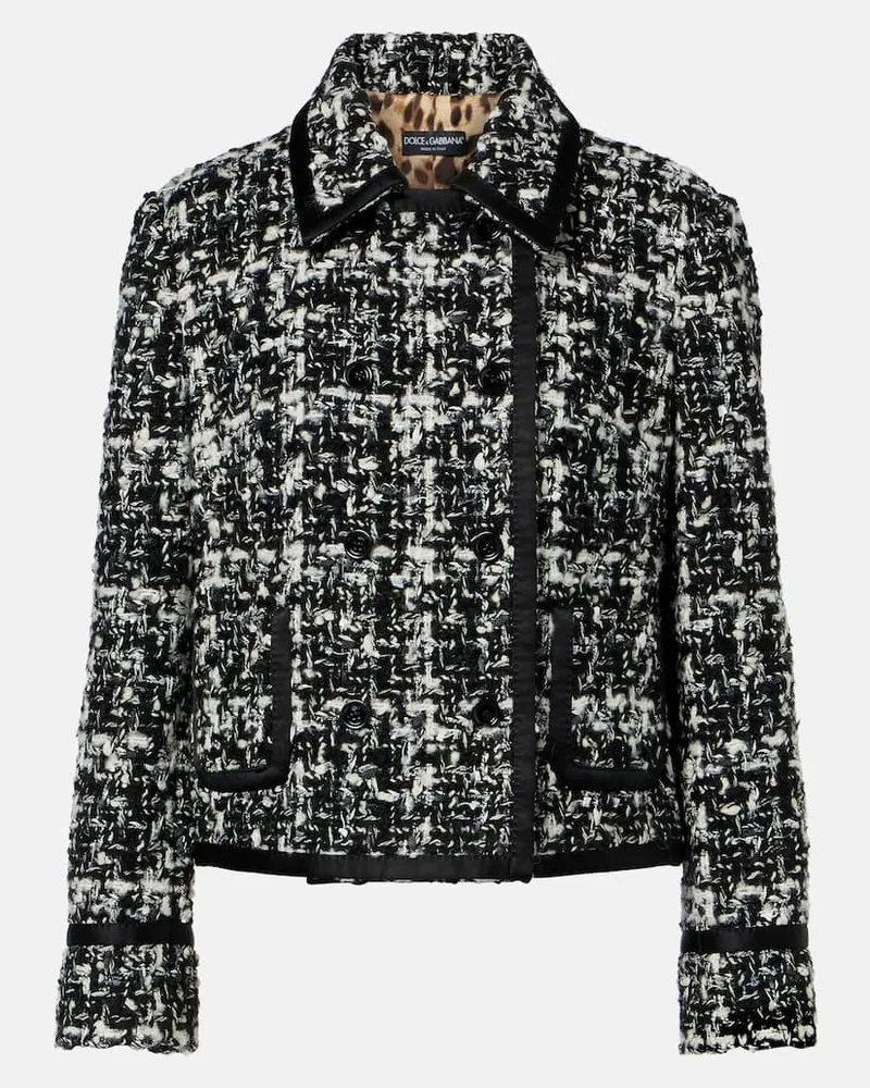Dolce & Gabbana Jacke aus Bouclé Schwarz