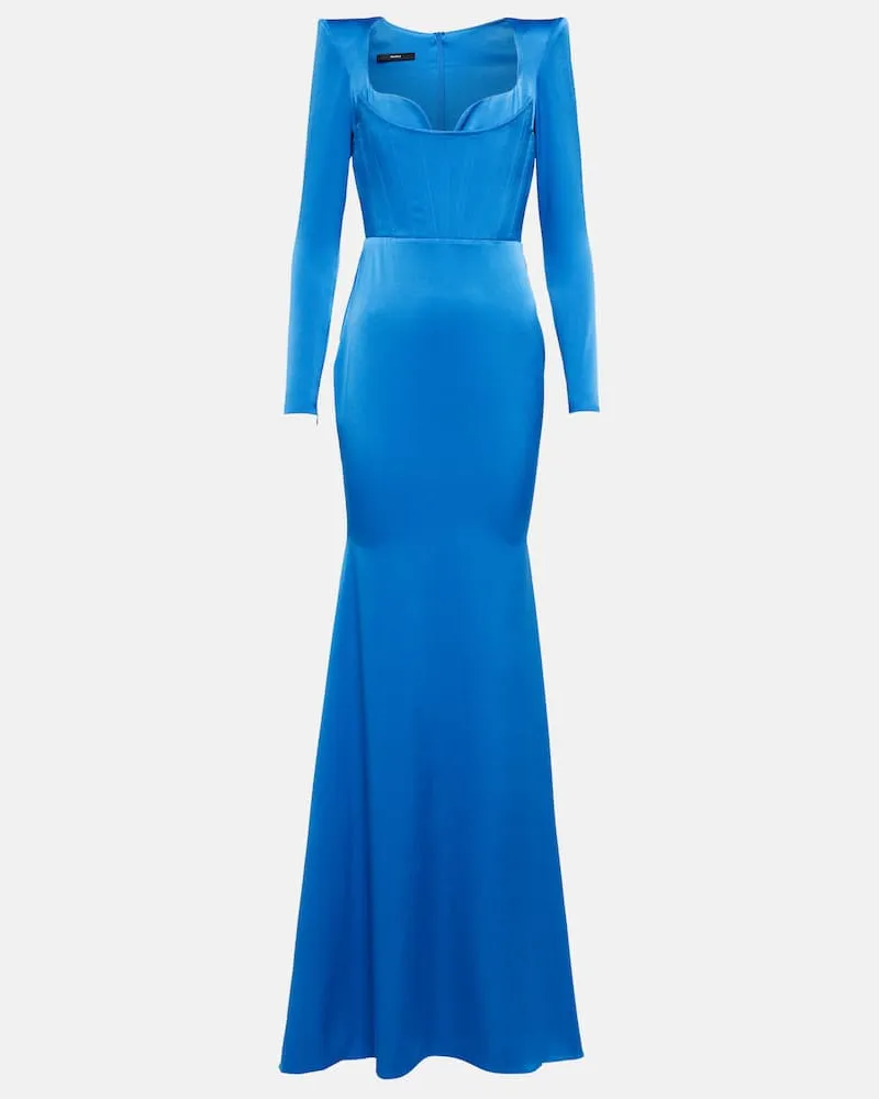 Alex Perry Robe aus Crêpe Blau