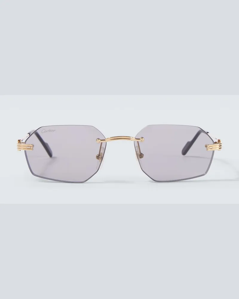 Cartier Eckige Sonnenbrille Première De Cartier Gold