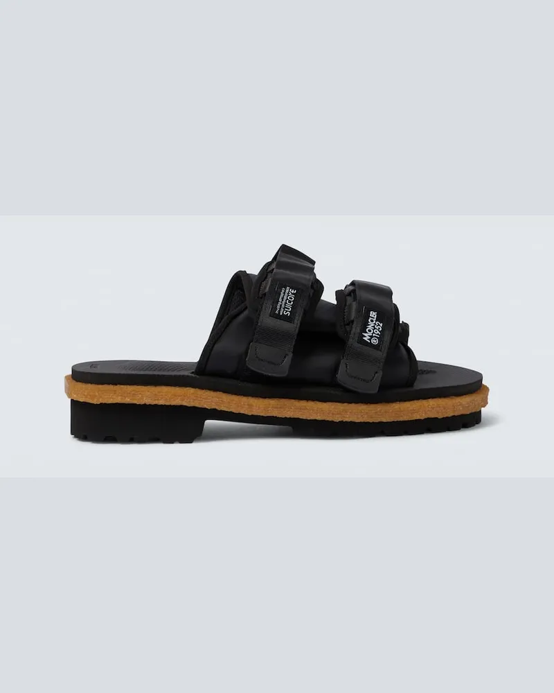 Moncler 4 Moncler Hyke Sandalen Moto Schwarz