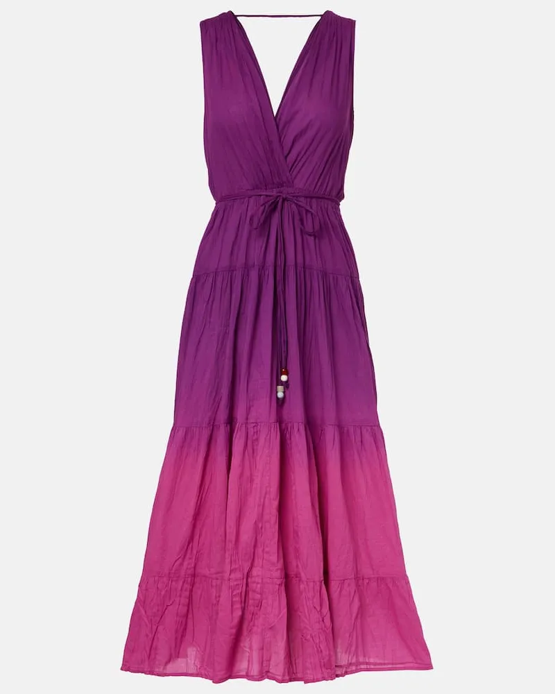 Velvet Midikleid Marilyn aus Baumwoll-Voile Lila