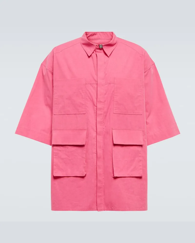 DUE DILIGENCE Oversize-Hemd aus Baumwolle Pink