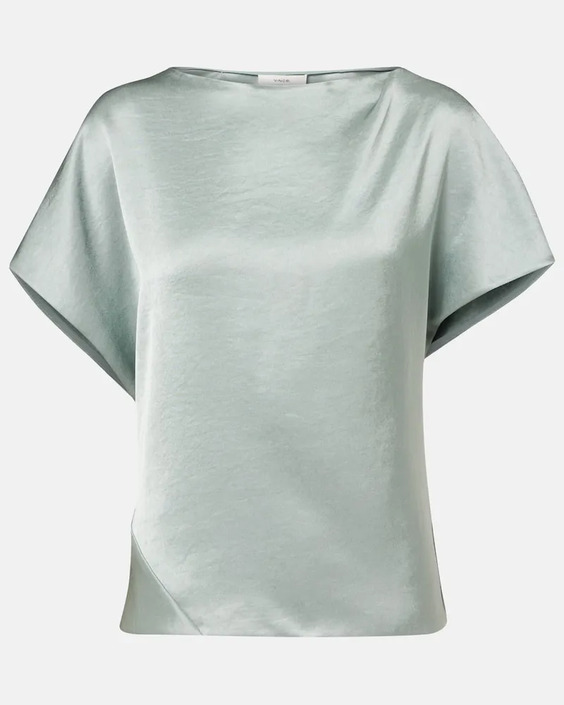 Vince Top aus Satin Grün