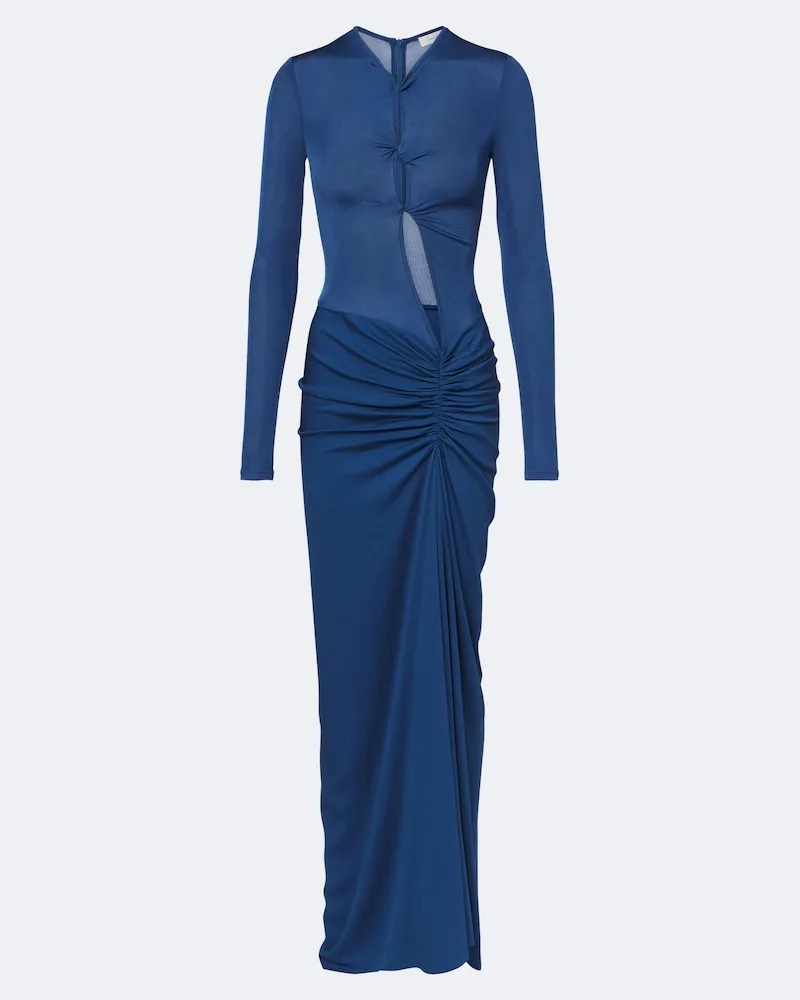 Christopher Esber Maxikleid Open Twist aus Jersey Blau