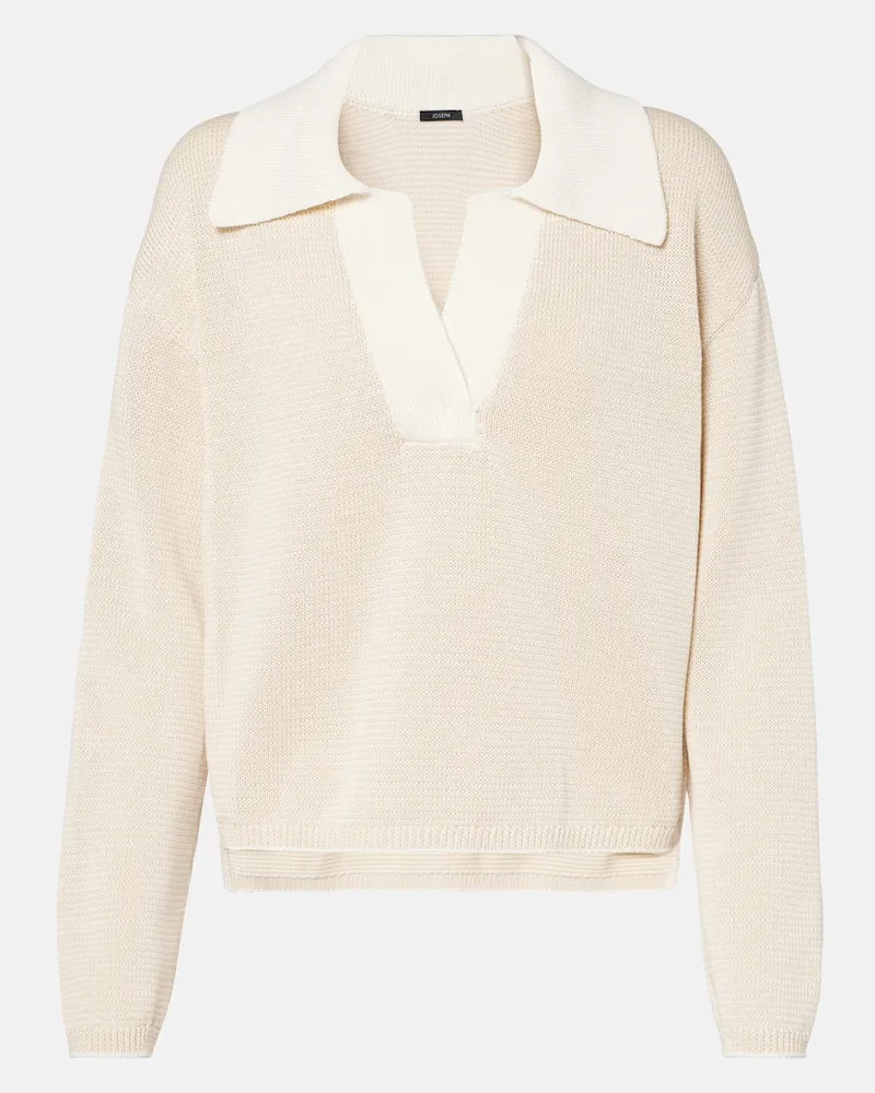 Joseph Polopullover aus Baumwolle Beige