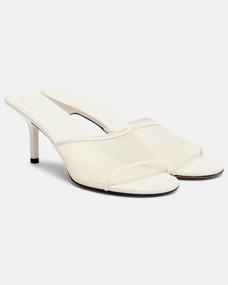 Jacquemus Sandalen aus Canvas mit Leder Weiã