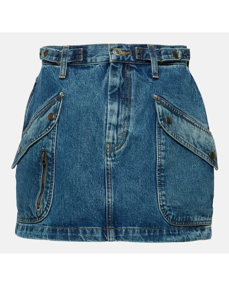 RE/DONE Jeansrock Racer Blau
