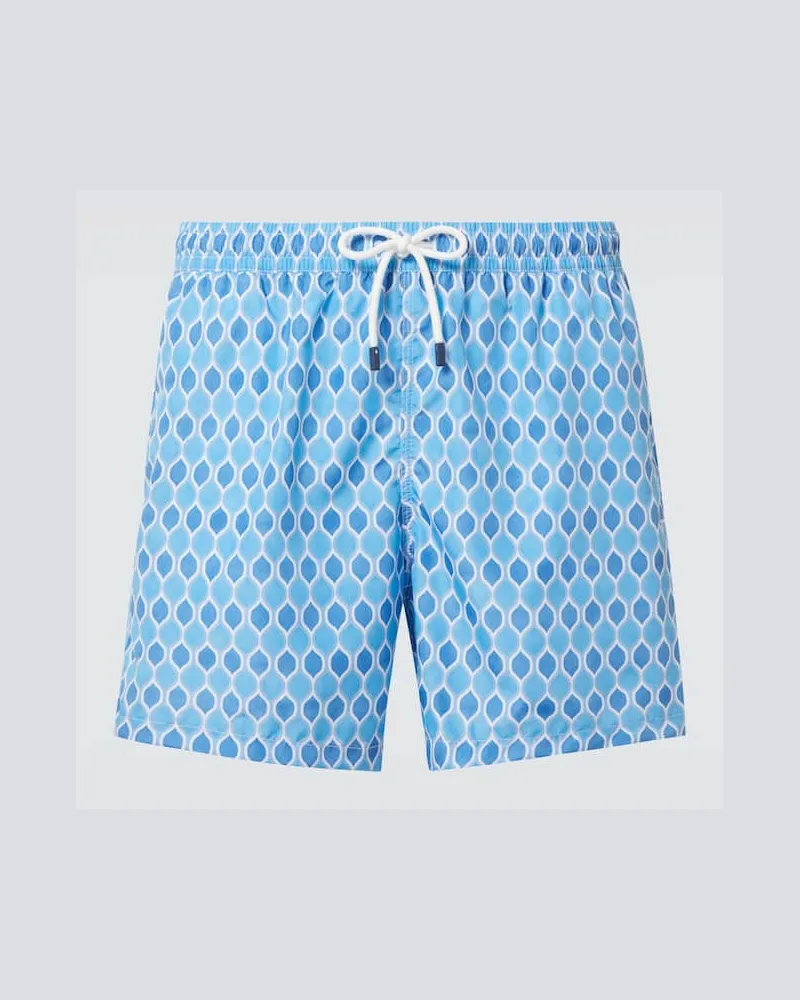 Fedeli Bedruckte Badeshorts Blau