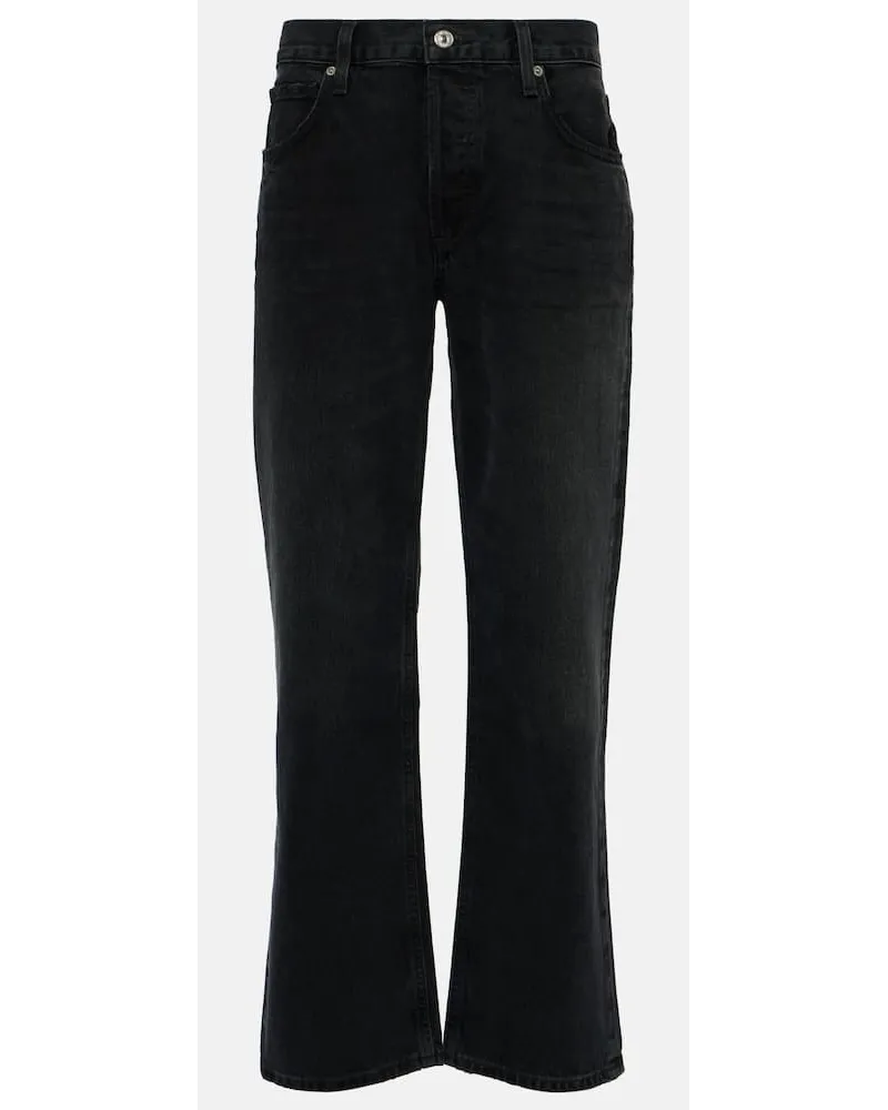 Citizens of humanity Low-Rise Straight Jeans Neve Schwarz