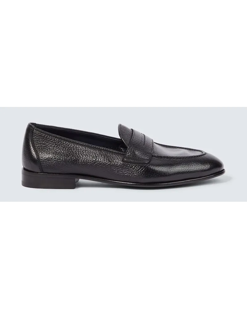 Brioni Loafers Appia aus Leder Schwarz