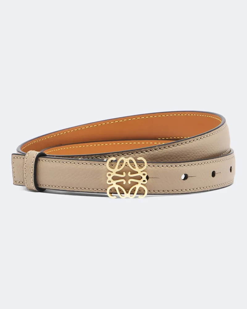 Loewe Gürtel Anagram aus Leder Beige