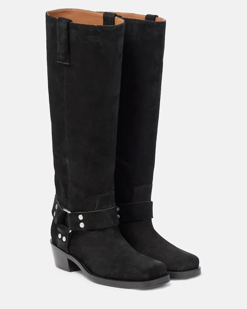 Paris Texas Stiefel Roxy 45 aus Leder Schwarz