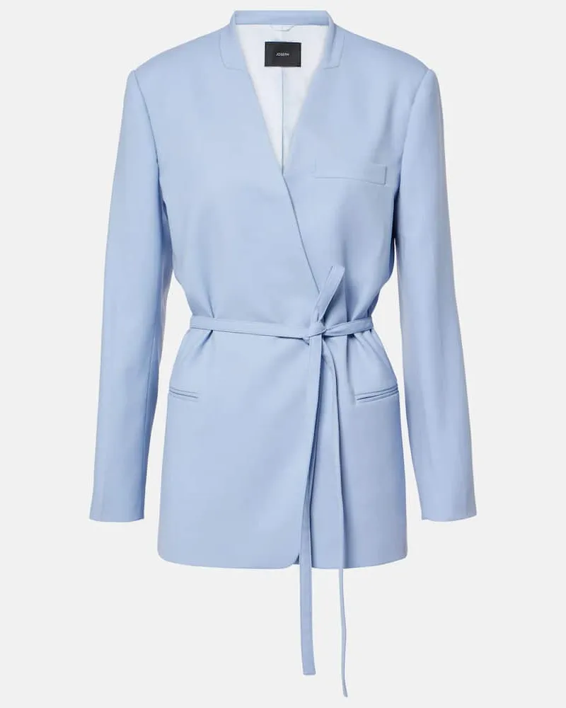 Joseph Jacke Victor aus Woll-Crêpe Blau