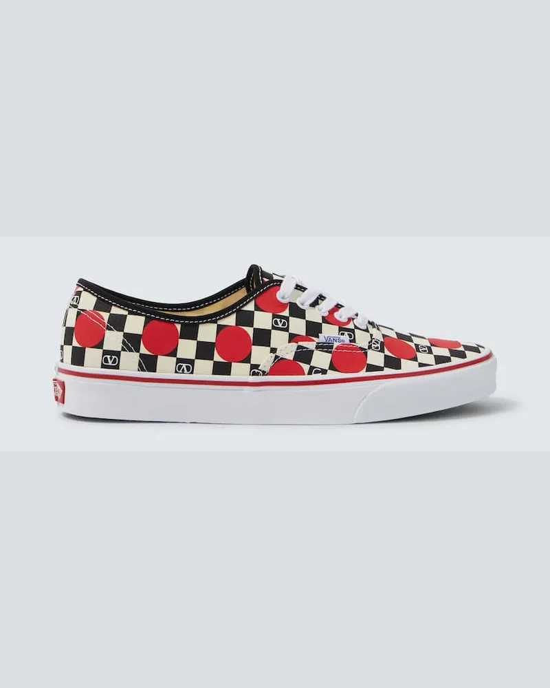Valentino Garavani und Vans Sneakers VLogo aus Canvas Weiß