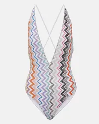 Missoni Badeanzug aus Haekelstrick Multicolor