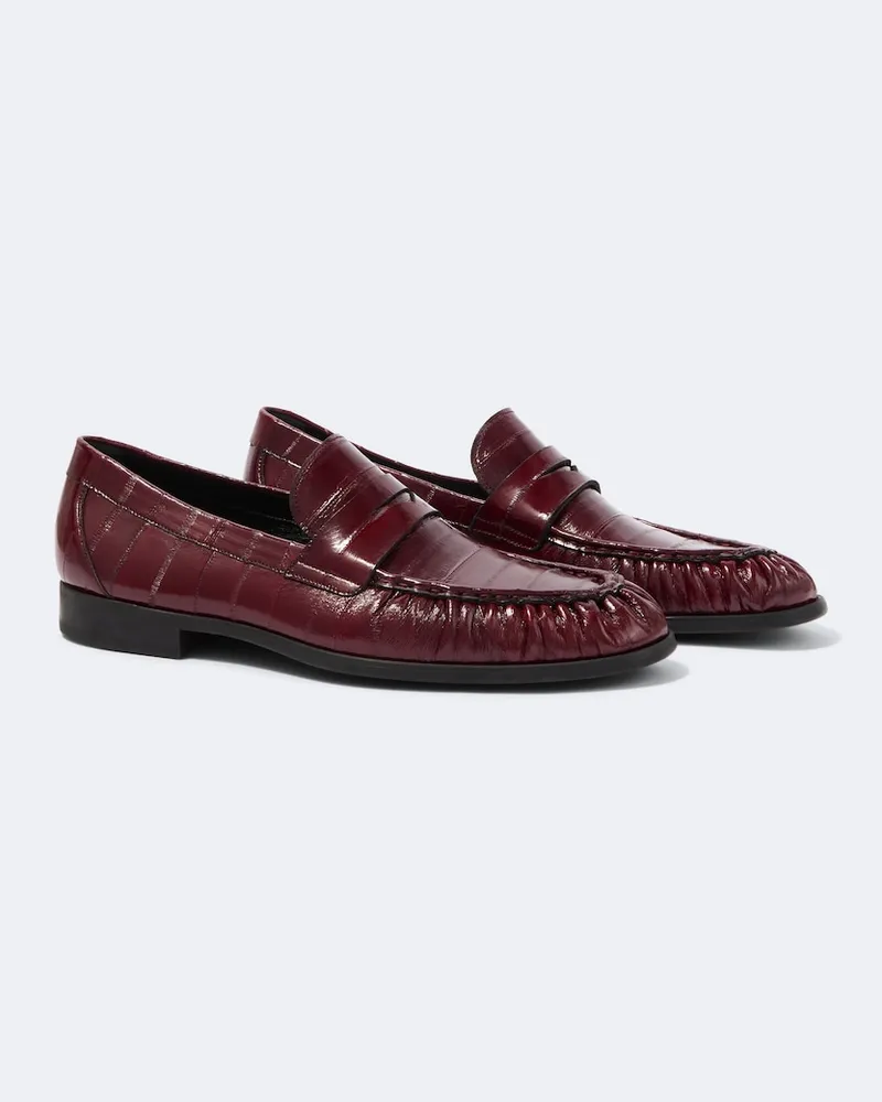 Magnanni Loafers aus Aalleder Burgunderrot