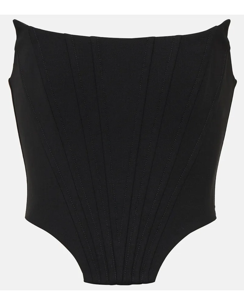 Giuseppe di Morabito Bustier-Top aus einem Wollgemisch Schwarz