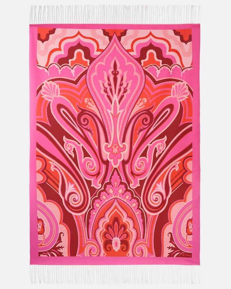 Etro Decke aus Baumwolle Rosa