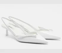 Slingback-Pumps aus Lackleder