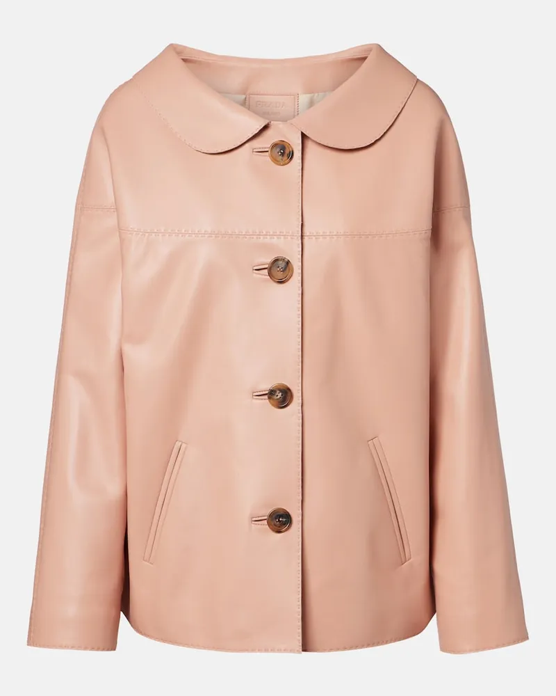 Prada Lederjacke Rosa