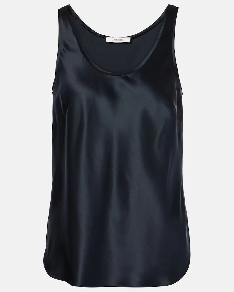 Dorothee Schumacher Top Sense Of Shine aus Seide Blau