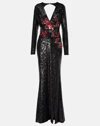 Elie Saab Bestickte Robe mit Pailletten Multicolor