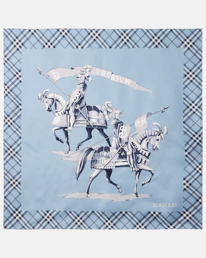 Burberry Tuch EKD aus Seiden-Twill Blau