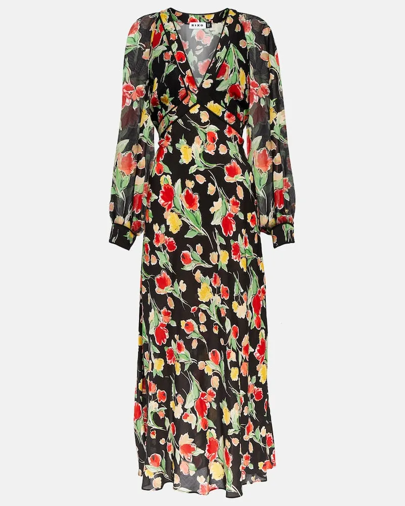 RIXO Bedrucktes Midikleid Ayla Multicolor