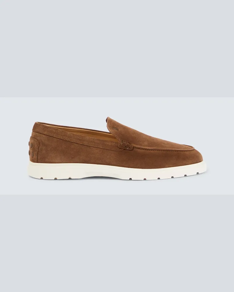TOD'S Slip-Ons aus Veloursleder Braun