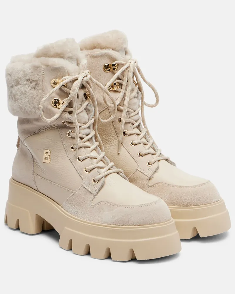 Bogner Schnürstiefel Sapporo aus Leder Beige