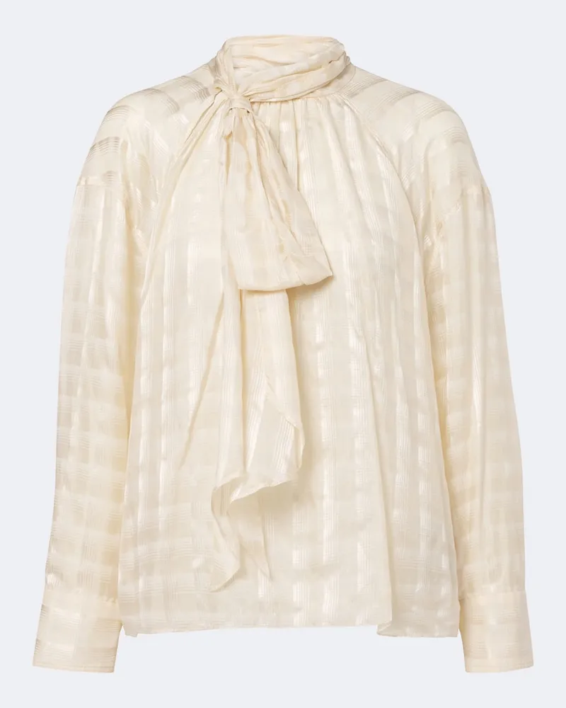 Dorothee Schumacher Schluppenbluse Airy Check Beige