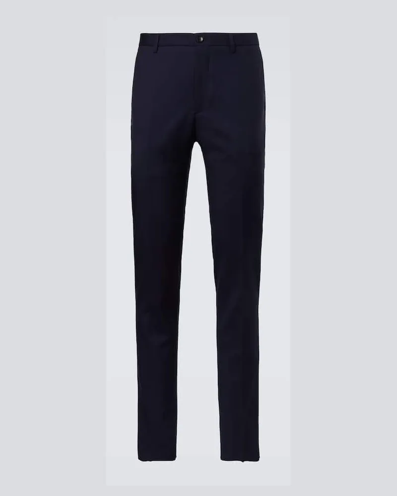 Etro Schmale Hose aus Wolle Blau