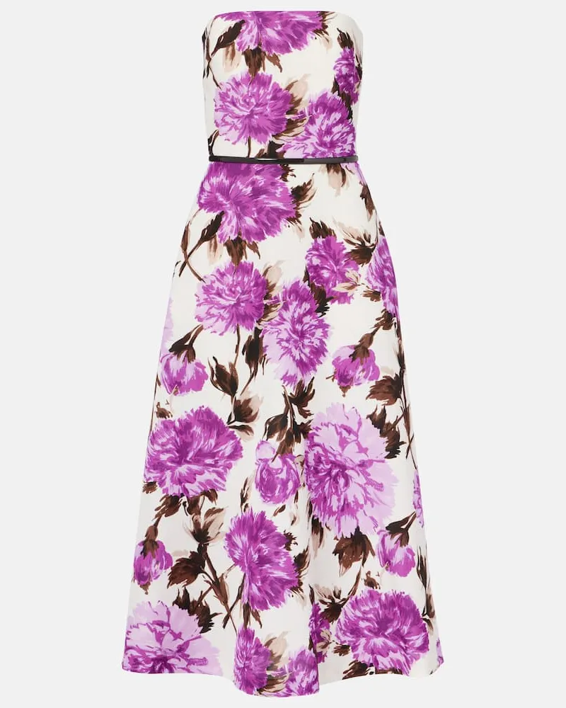 Max Mara Midikleid aus Faille Multicolor
