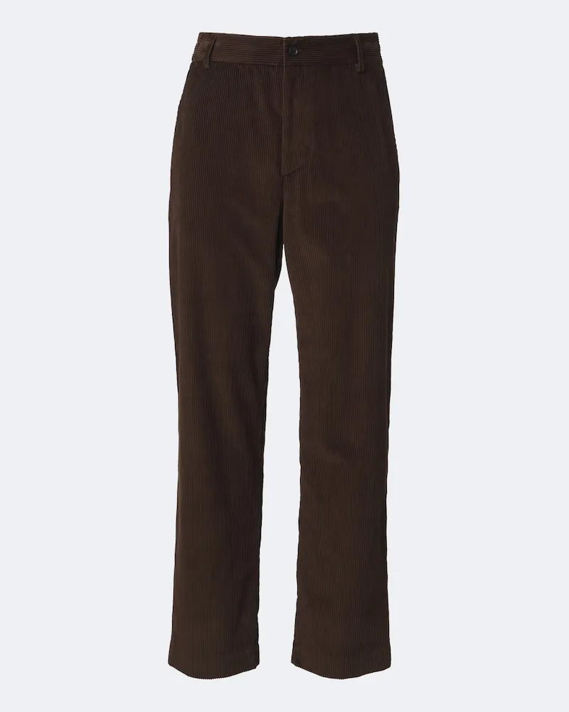 Moncler Gerade Hose aus Baumwoll-Cord Braun