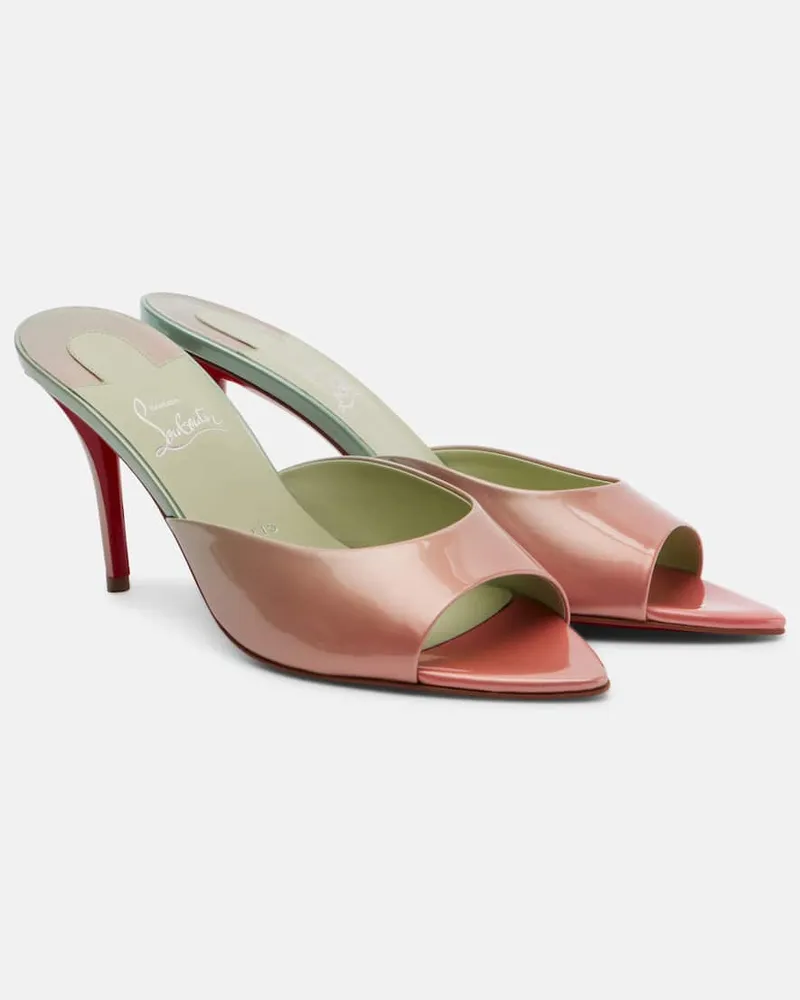 Christian Louboutin Pantoletten Miss Z aus Leder Rosa
